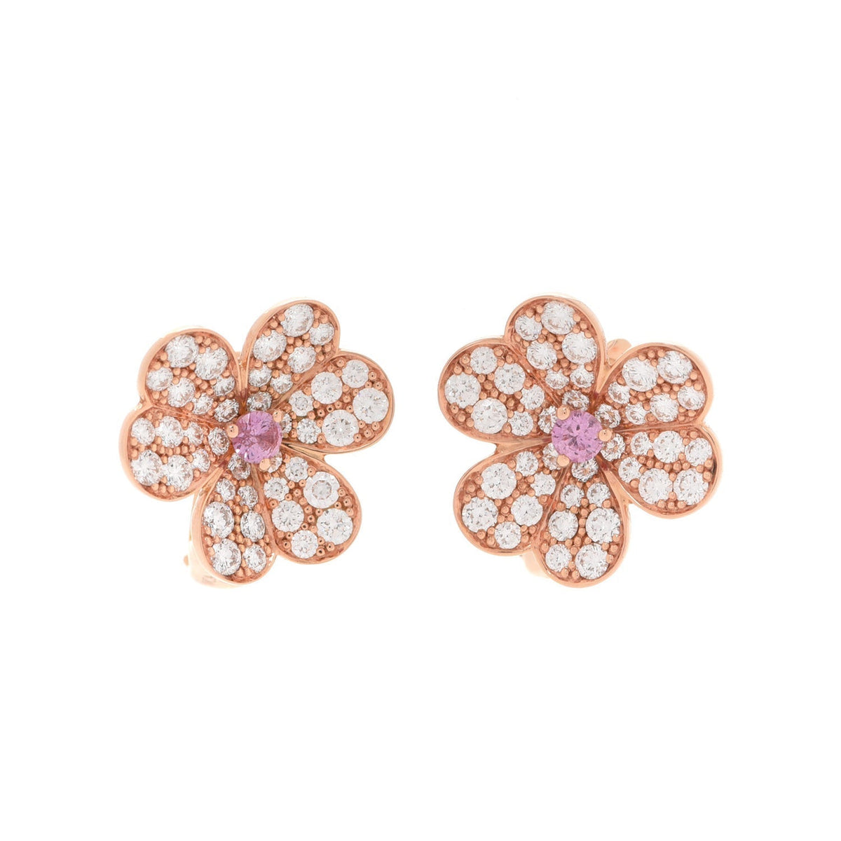 Frivole Pink Sapphire 18K Gold Earrings product image 1, provided for visual reference and product detail review