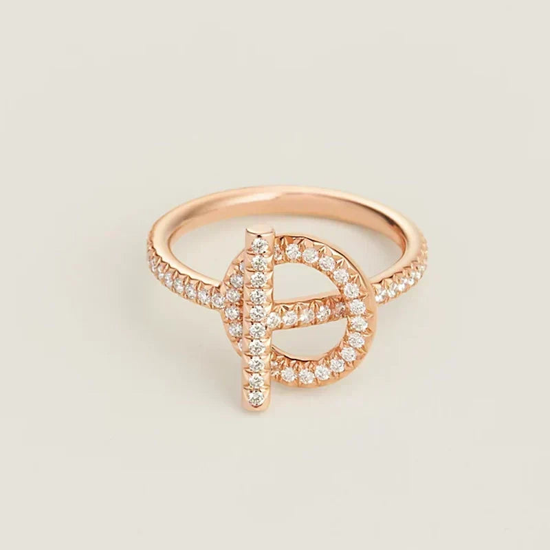 Hermes Echappee Diamond 18K Gold Ring product image 1, provided for visual reference and product detail review