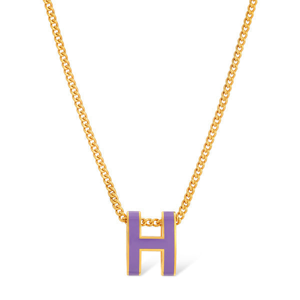 Hermes Mini Pop Purple 18K Gold Necklace product image 1, provided for visual reference and product detail review