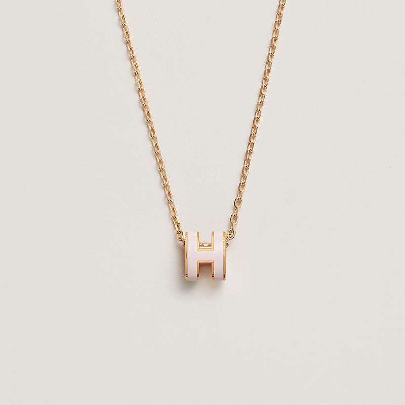Hermes Mini Pop Pink 18K Gold Necklace product image 1, provided for visual reference and product detail review