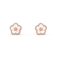 Lucky Spring Plum Blossom 18K Gold Earrings product image 1, provided for visual reference and product detail review