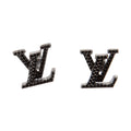Louis Vuitton Iconic Black Crystal Stud 18K Gold Earrings product image 1, provided for visual reference and product detail