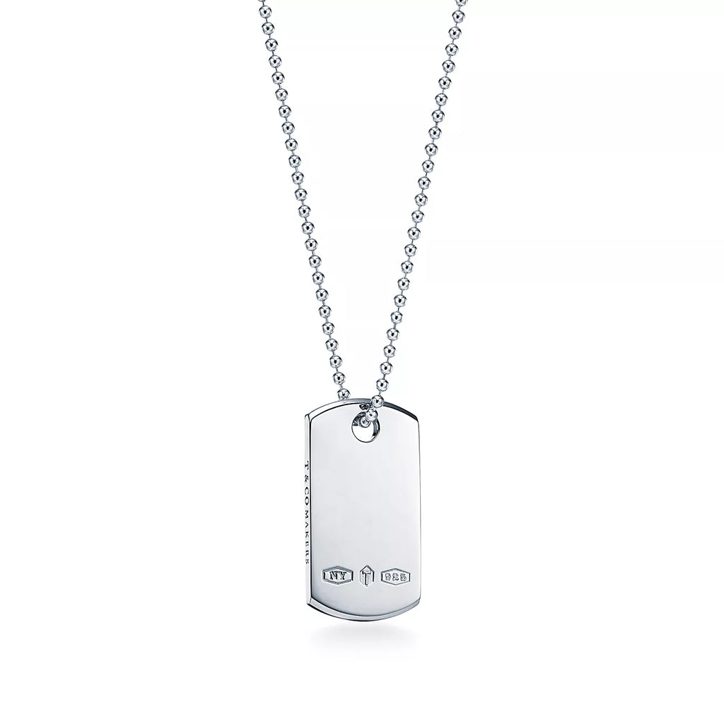 Tiffany 1837 Tag Pendant 18K Gold Necklace product image 1, provided for visual reference and product detail review