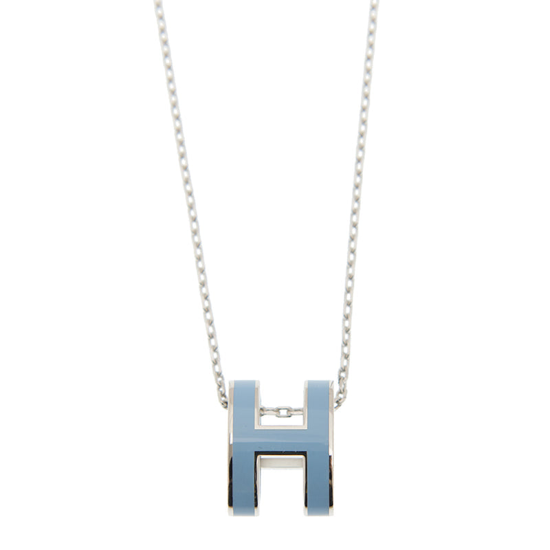 Hermes Mini Pop Blue 18K Gold Necklace product image 2, provided for visual reference and product detail review