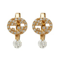 Gucci Double Interlocking Gucci Diamond 18K Gold Earrings product image 1, provided for visual reference and product detail