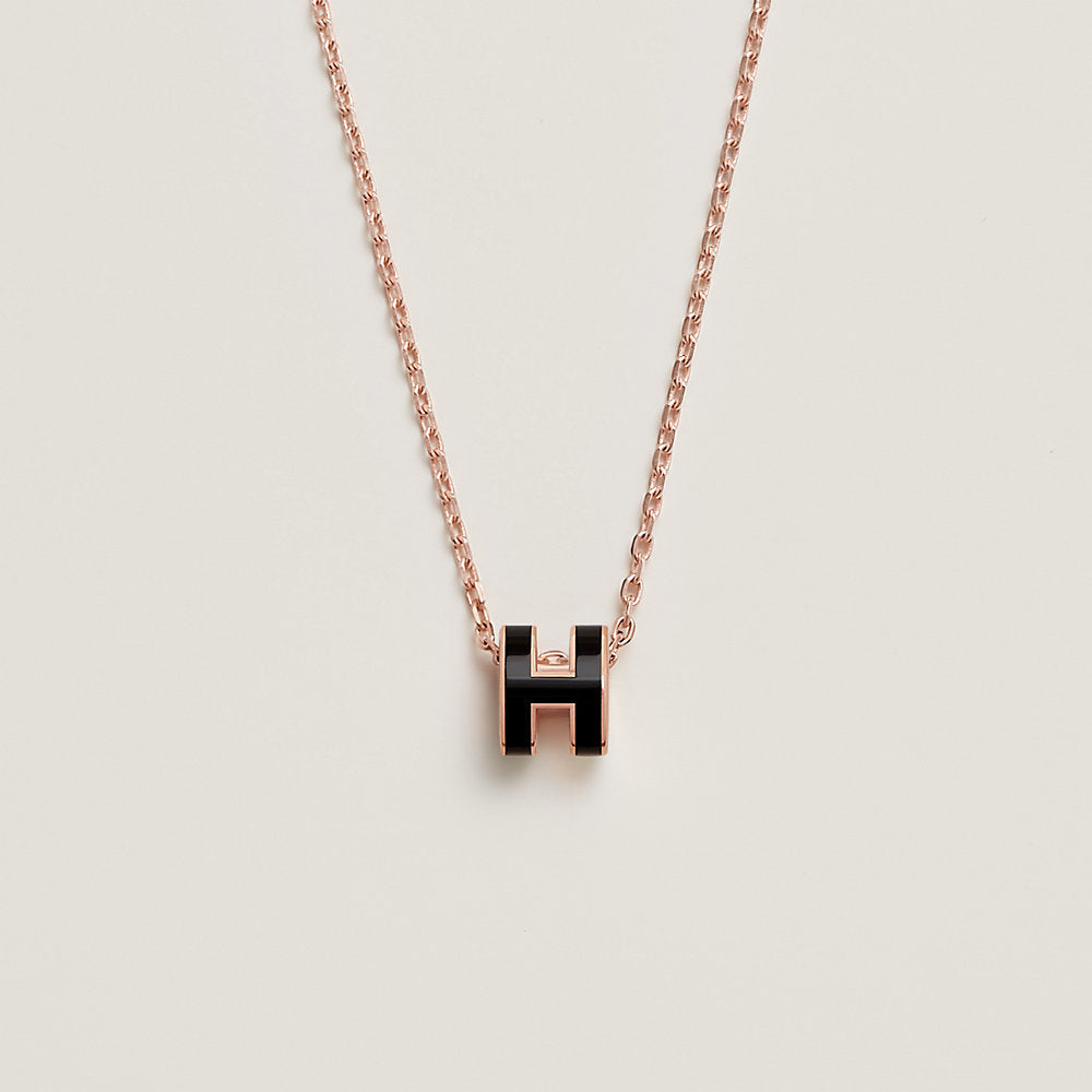 Hermes Mini Pop Black 18K Gold Necklace product image 1, provided for visual reference and product detail review