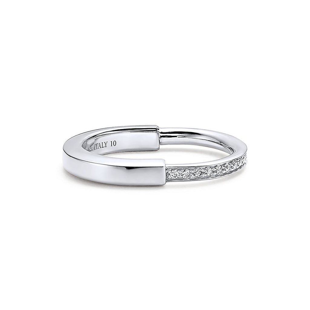 Tiffany Lock Diamonds 18K White Gold Ring product image 1, provided for visual reference and product detail review