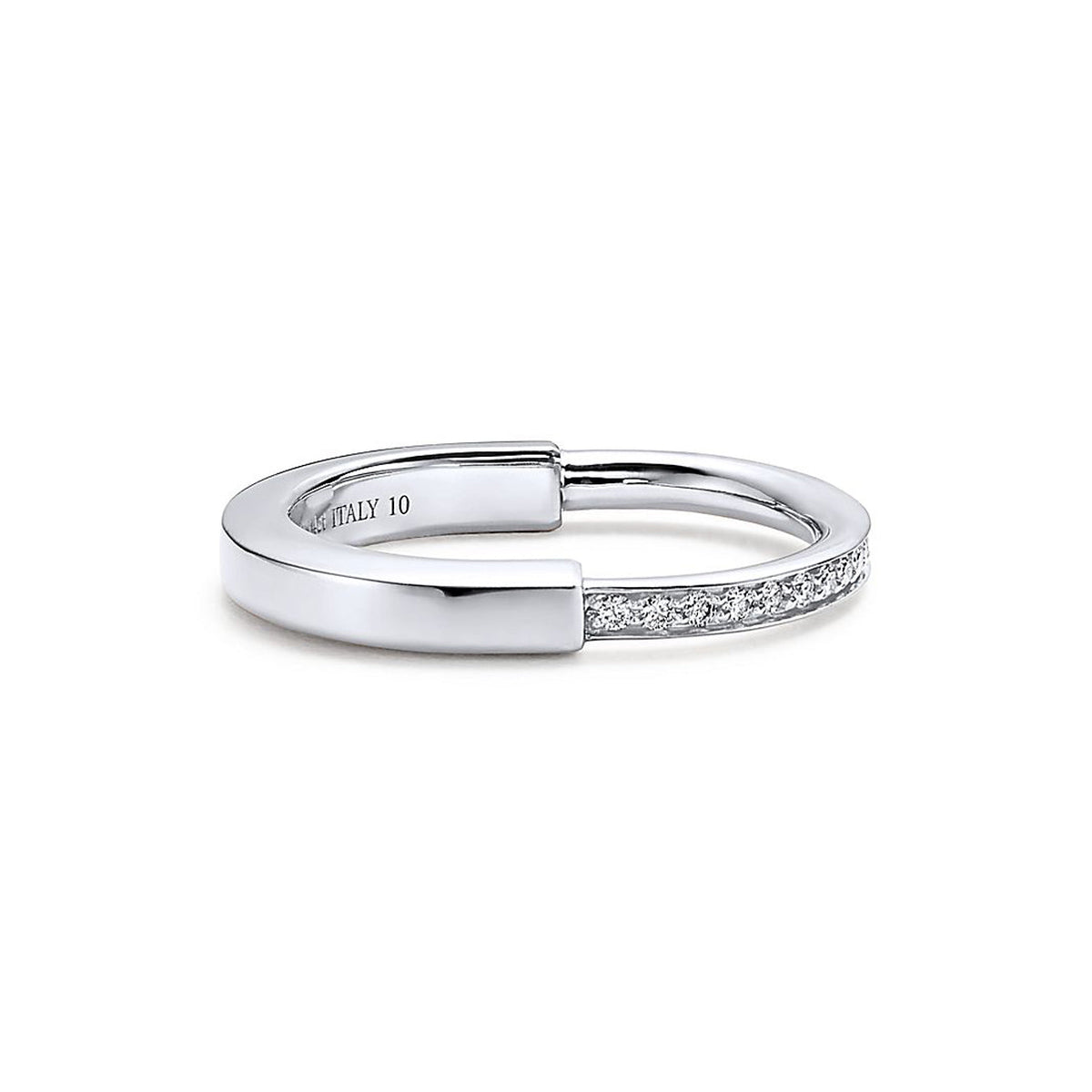 Tiffany Lock Diamonds 18K White Gold Ring product image 1, provided for visual reference and product detail review