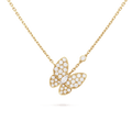 Two Butterfly 18K Gold Necklace product image 1, provided for visual reference and product detail review