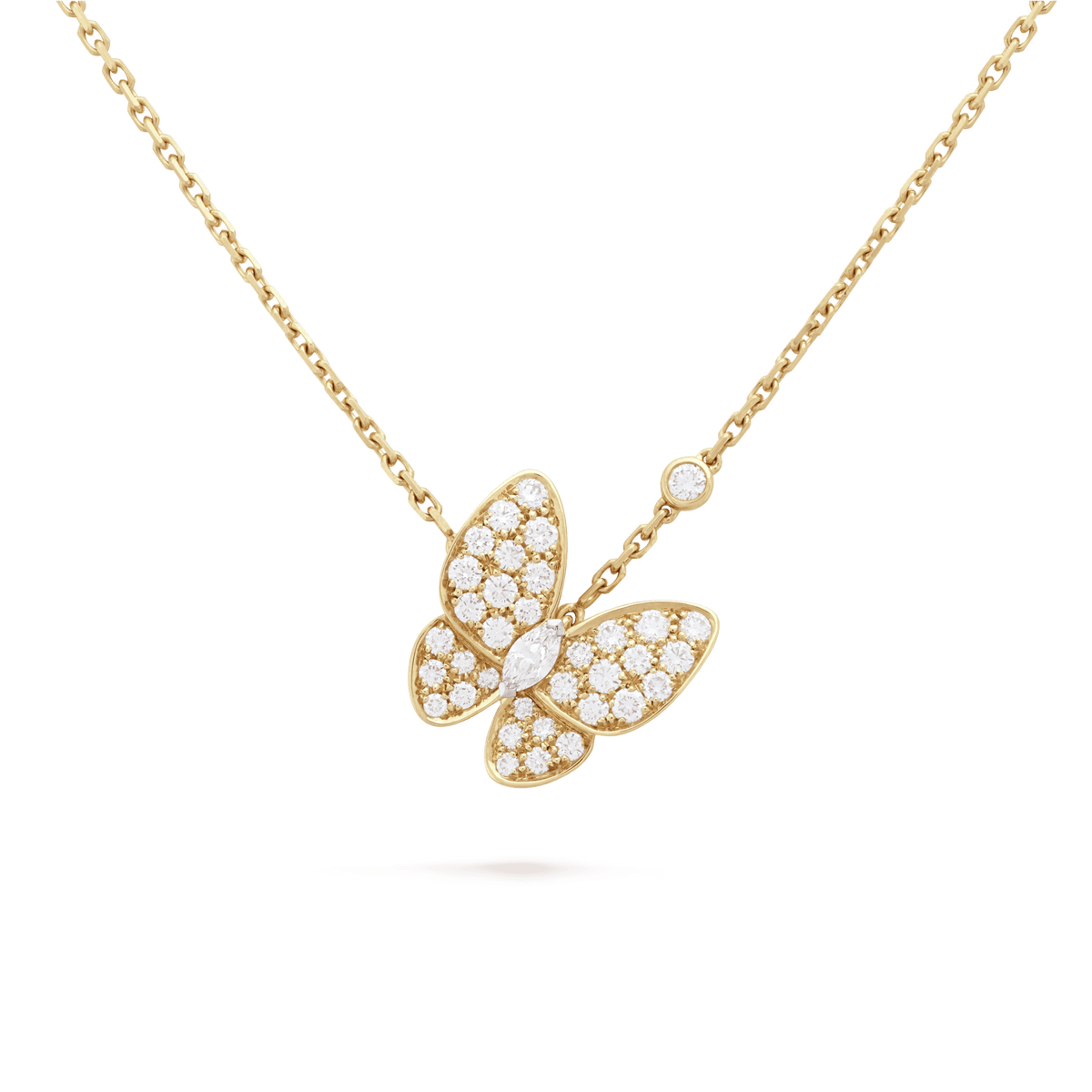 Two Butterfly 18K Gold Necklace product image 1, provided for visual reference and product detail review