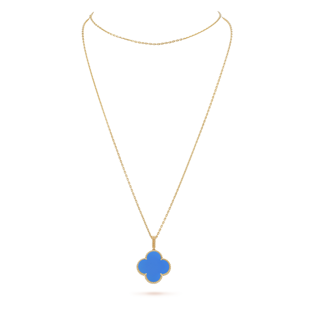 Magic Alhambra Agate Clover 18K Gold Necklace product image 1, provided for visual reference and product detail review