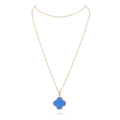 Magic Alhambra Agate Clover 18K Gold Necklace product image 1, provided for visual reference and product detail review