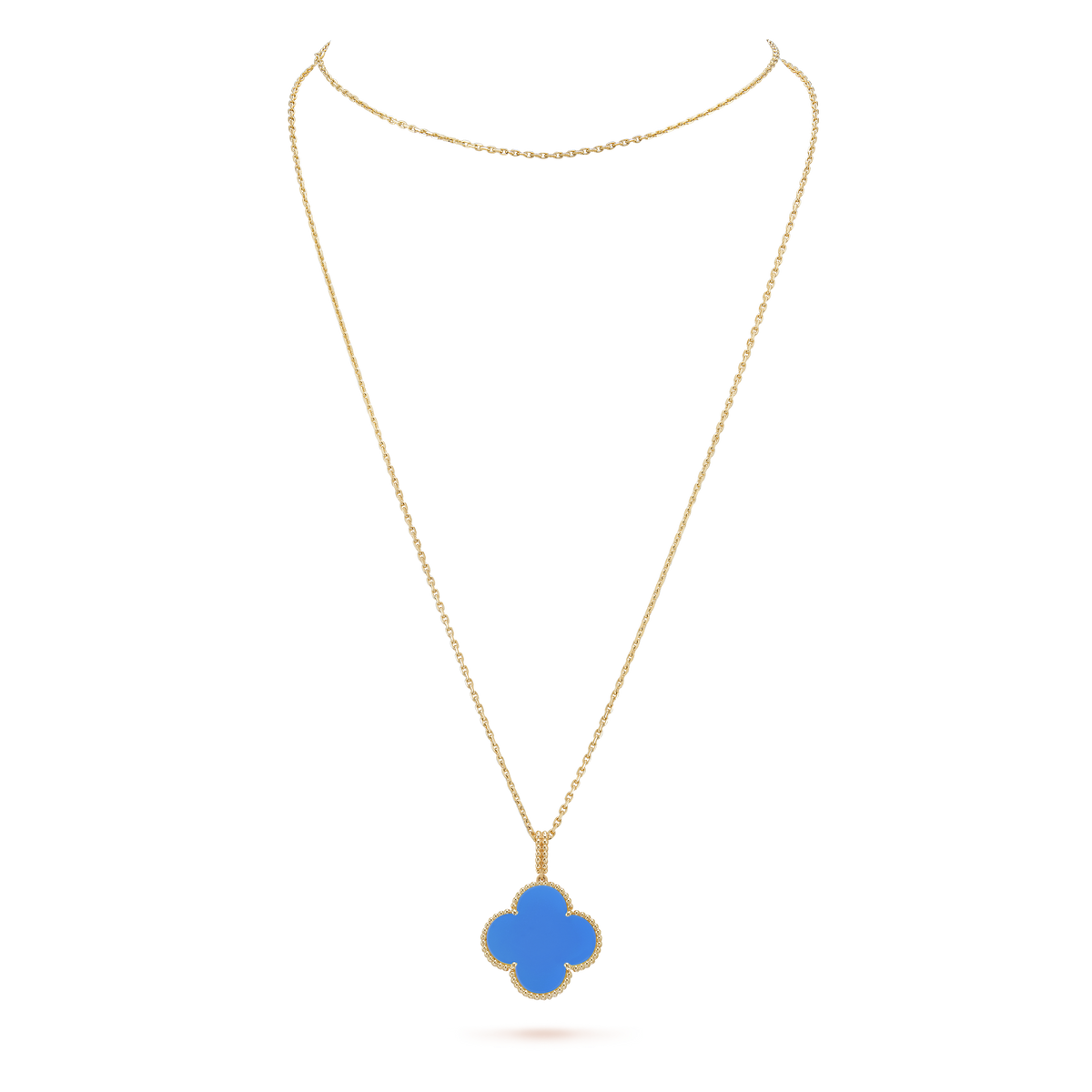 Magic Alhambra Agate Clover 18K Gold Necklace product image 1, provided for visual reference and product detail review