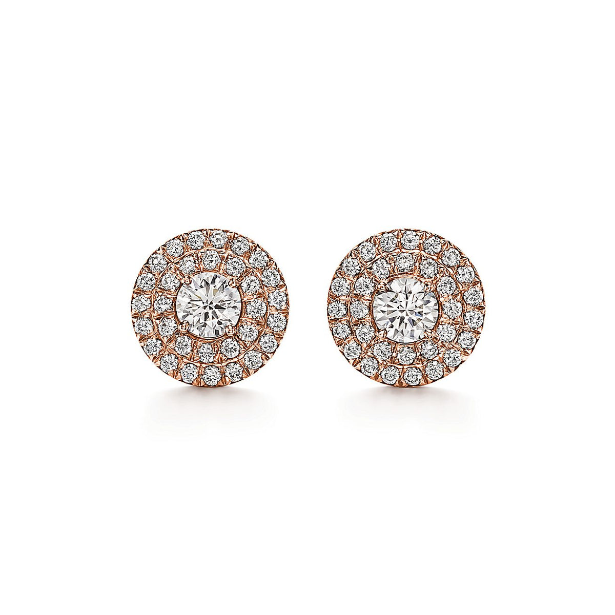 Tiffany Soleste Diamonds 18K Rose Gold Earrings product image 1, provided for visual reference and product detail review