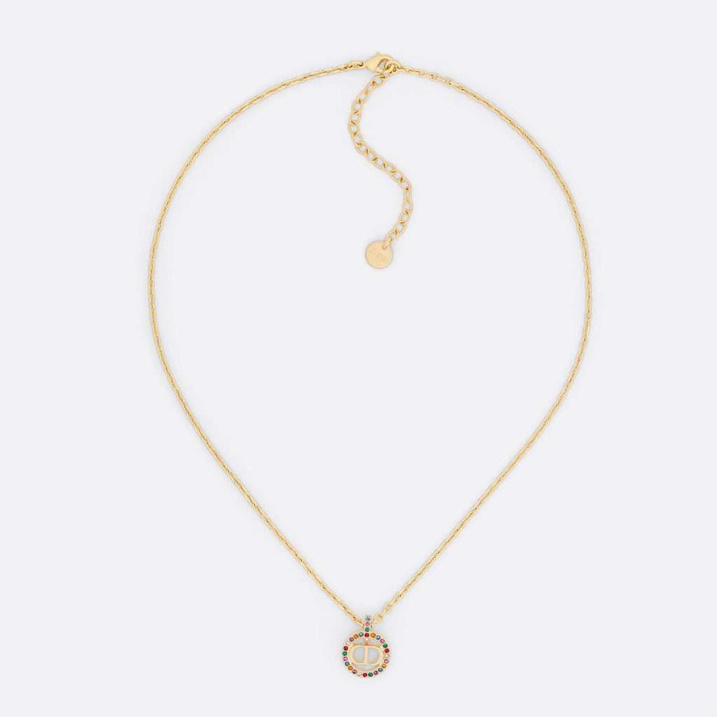 Dior Petit Multicolor Crystals 18K Gold Necklace product image 1, provided for visual reference and product detail review