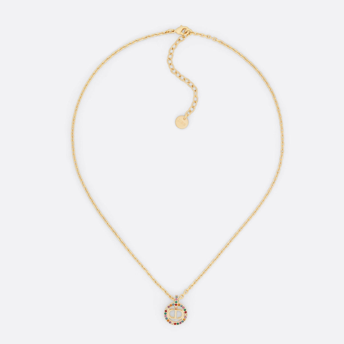 Dior Petit Multicolor Crystals 18K Gold Necklace product image 1, provided for visual reference and product detail review