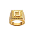 FF Guillochet 18K Gold Ring product image 1, provided for visual reference and product detail review