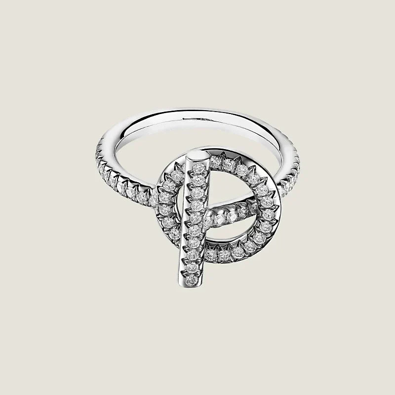 Hermes Echappee Diamond 18K Gold Ring product image 1, provided for visual reference and product detail review