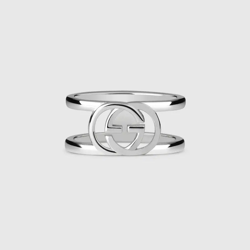 Double Gucci Interlocking Gucci Wide Open Ring product image 2, provided for visual reference and product detail review