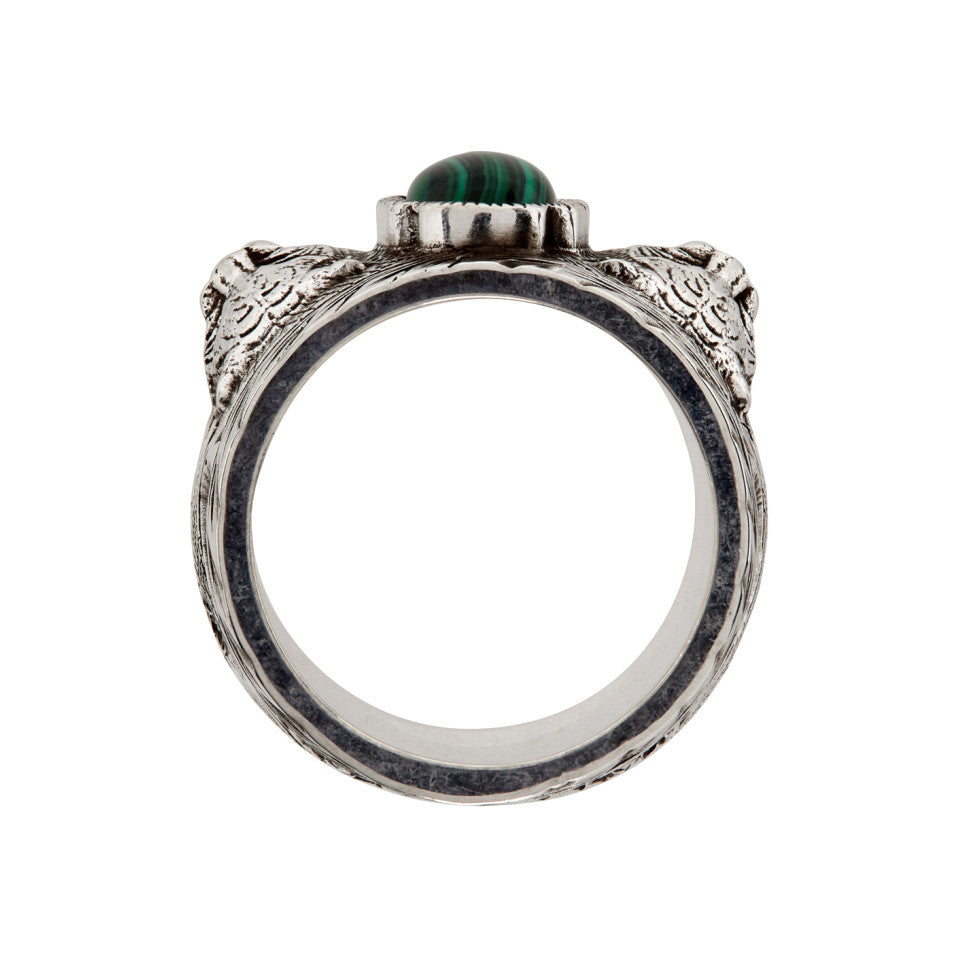 Double Gucci Feline Garden Green Ring product image 3, provided for visual reference and product detail review