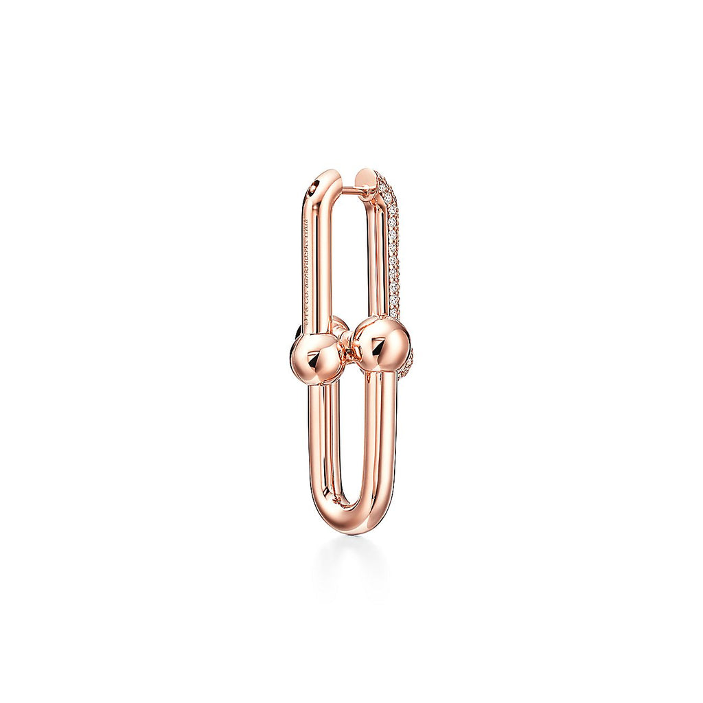 Tiffany HardWear Large Link Diamonds 18K Gold Earrings product image 6, provided for visual reference and product detail