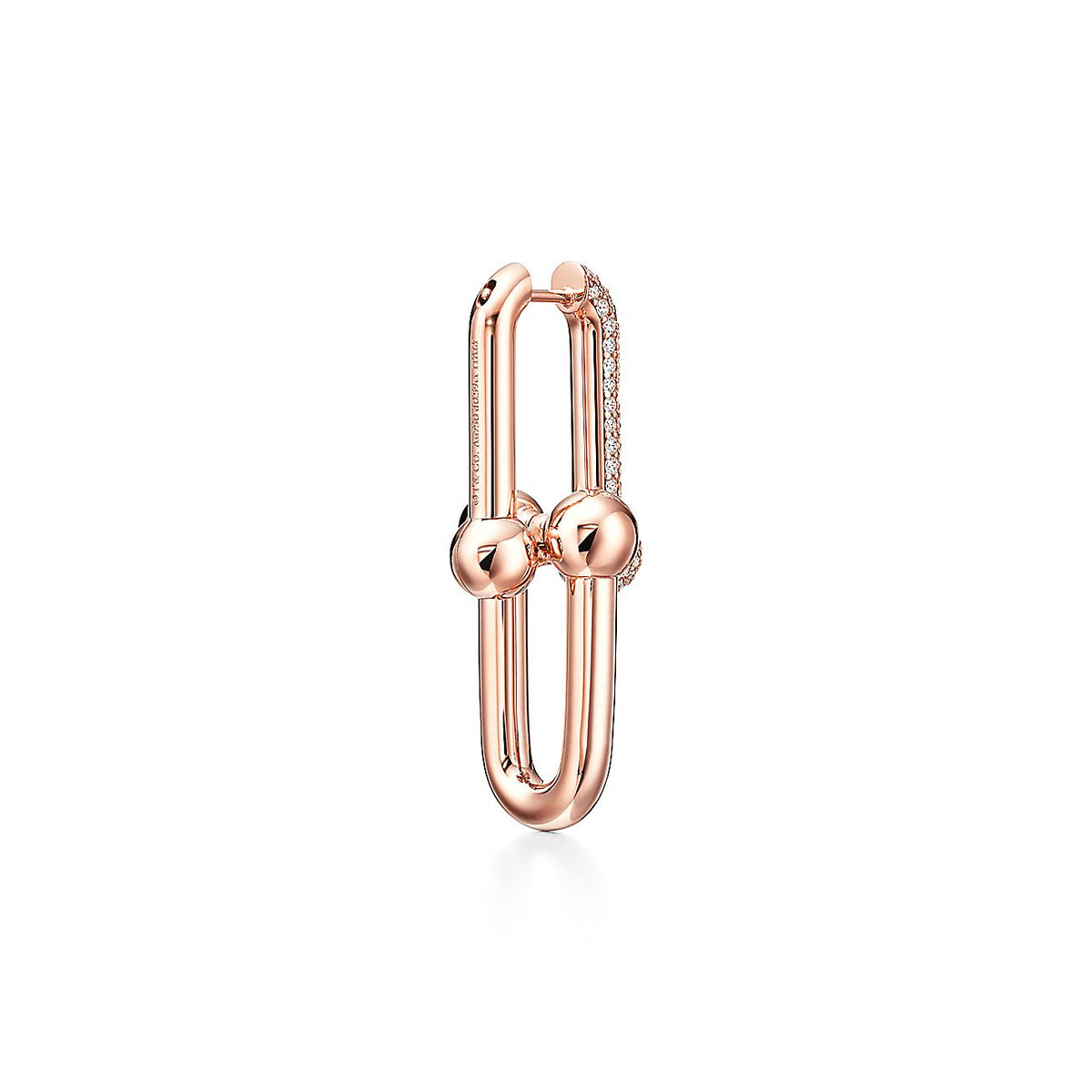 Tiffany HardWear Large Link Diamonds 18K Gold Earrings product image 6, provided for visual reference and product detail