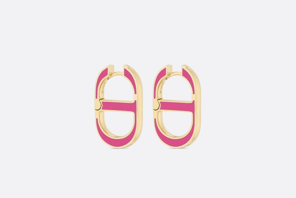 Dior 30 Montaigne Rani Pink 18K Gold Earrings product image 2, provided for visual reference and product detail review