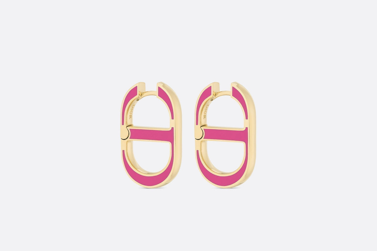 Dior 30 Montaigne Rani Pink 18K Gold Earrings product image 2, provided for visual reference and product detail review