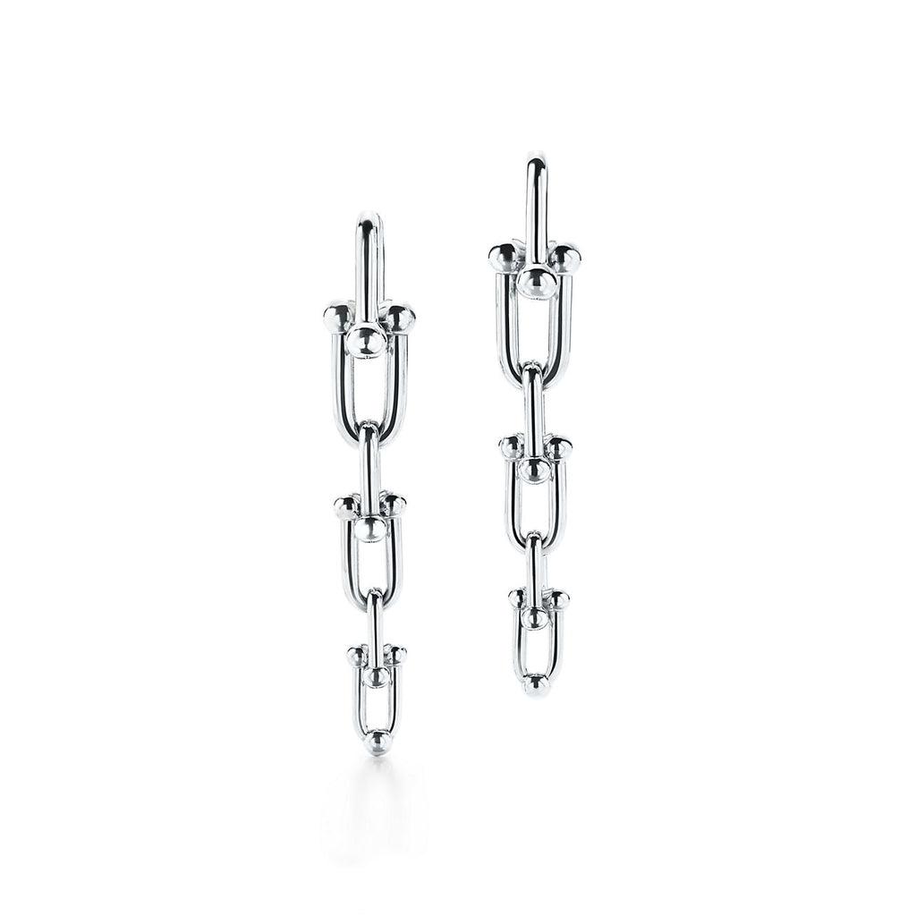 Tiffany HardWear Graduated Link 18K Gold Earrings product image 4, provided for visual reference and product detail review