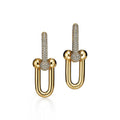 Tiffany HardWear Large Link Diamonds 18K Gold Earrings product image 1, provided for visual reference and product detail