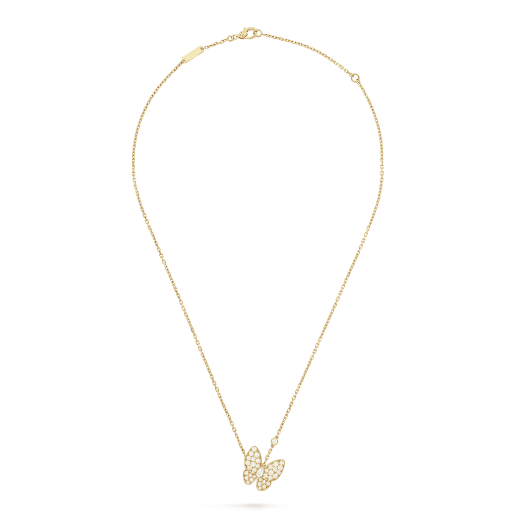 Two Butterfly 18K Gold Necklace product image 2, provided for visual reference and product detail review
