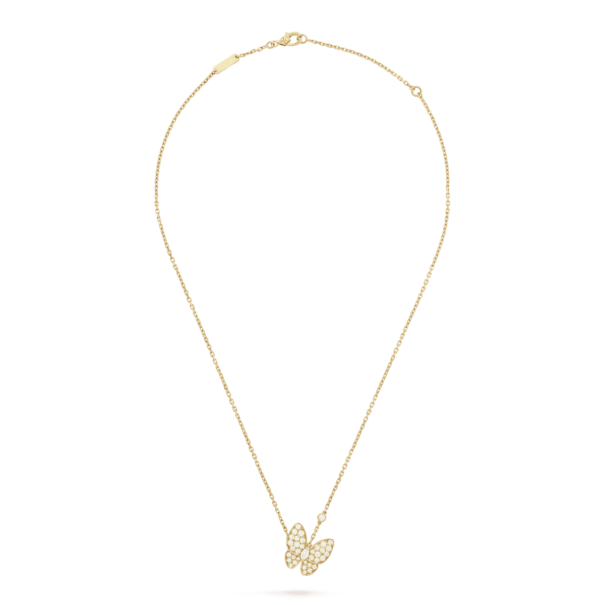 Two Butterfly 18K Gold Necklace product image 2, provided for visual reference and product detail review