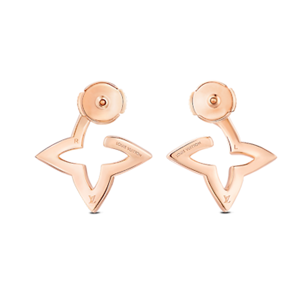 Louis Vuitton Blossom Mini Hoops 18K Gold Earrings product image 2, provided for visual reference and product detail review