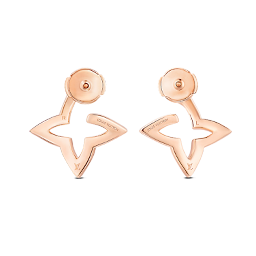 Louis Vuitton Blossom Mini Hoops 18K Gold Earrings product image 2, provided for visual reference and product detail review