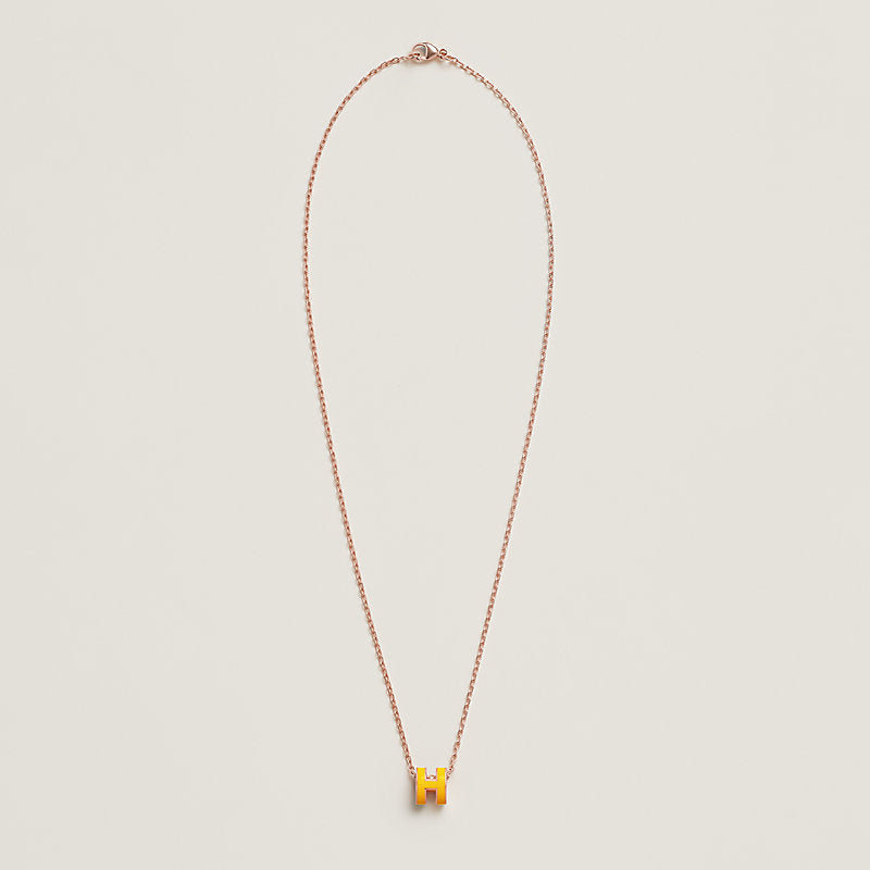 Hermes Mini Pop Yellow 18K Gold Necklace product image 3, provided for visual reference and product detail review