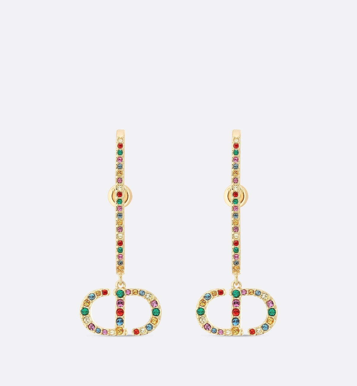 Dior 30 Montaigne Crystals 18K Gold Earrings product image 2, provided for visual reference and product detail review