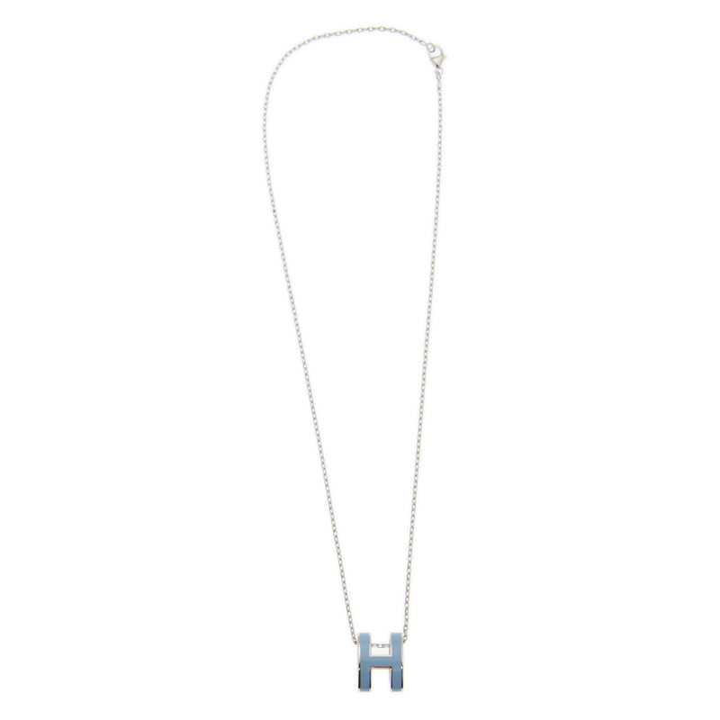 Hermes Mini Pop Blue 18K Gold Necklace product image 4, provided for visual reference and product detail review