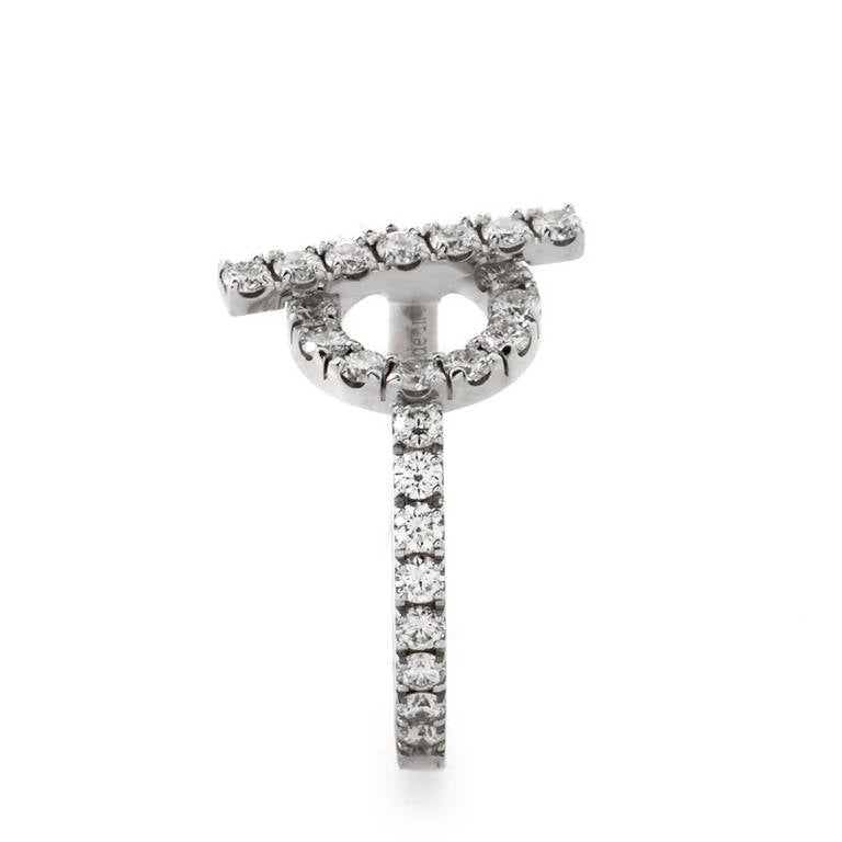 Hermes Finesse Diamond 18K White Gold Ring product image 3, provided for visual reference and product detail review