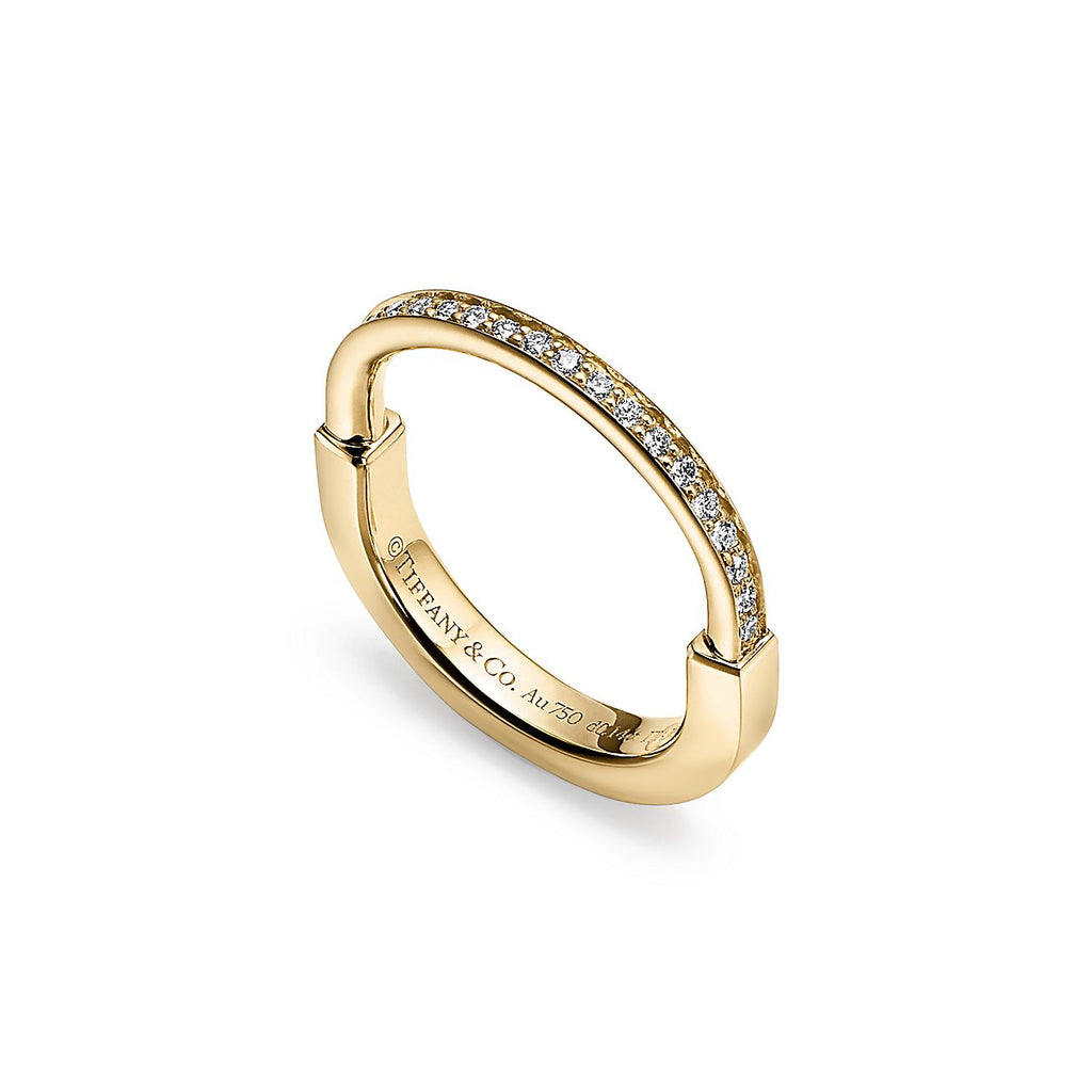 Tiffany Lock Diamonds 18K Yellow Gold Ring product image 2, provided for visual reference and product detail review