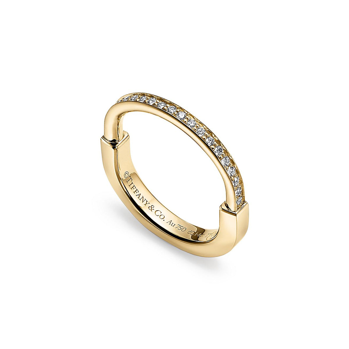Tiffany Lock Diamonds 18K Yellow Gold Ring product image 2, provided for visual reference and product detail review