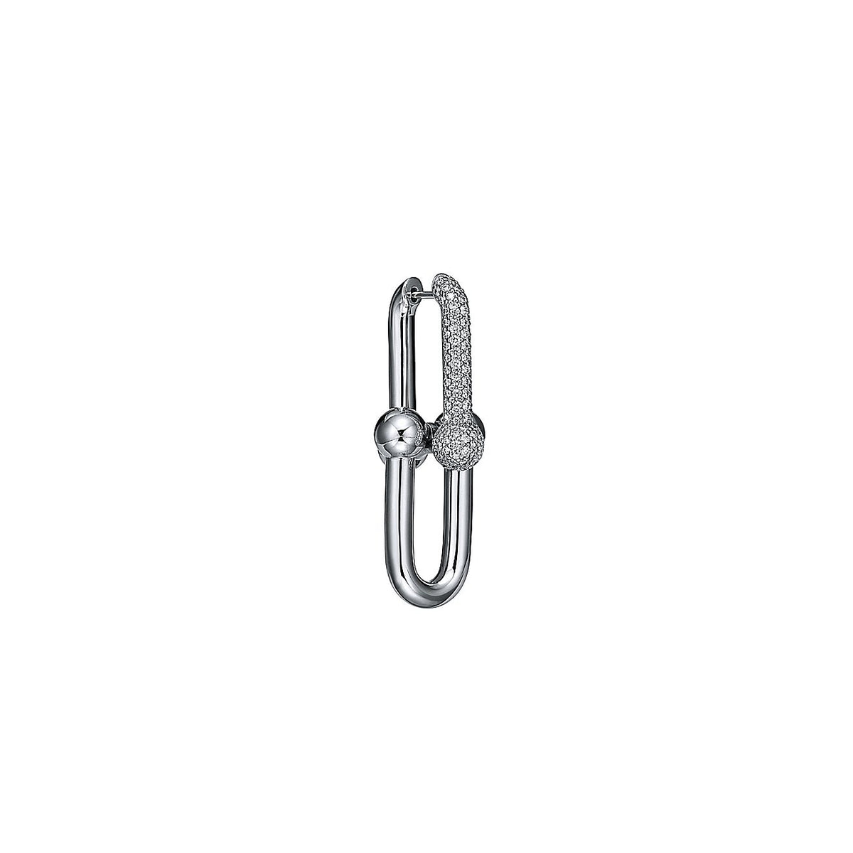 Tiffany HardWear Large Link Diamonds 18K Gold Earrings product image 3, provided for visual reference and product detail