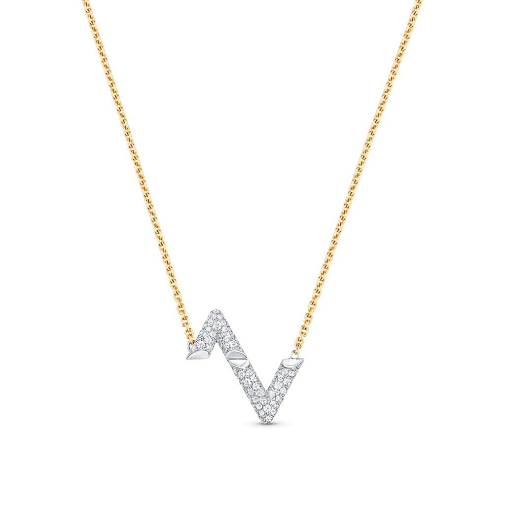 Louis Vuitton Volt Upside Down Pendant 18K Gold Necklace product image 1, provided for visual reference and product detail