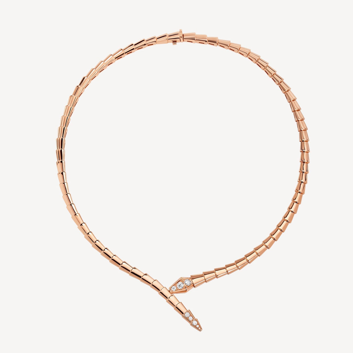 Bvlgari Serpenti Viper Demi-Pave Diamonds 18K Gold Necklace product image 1, provided for visual reference and product