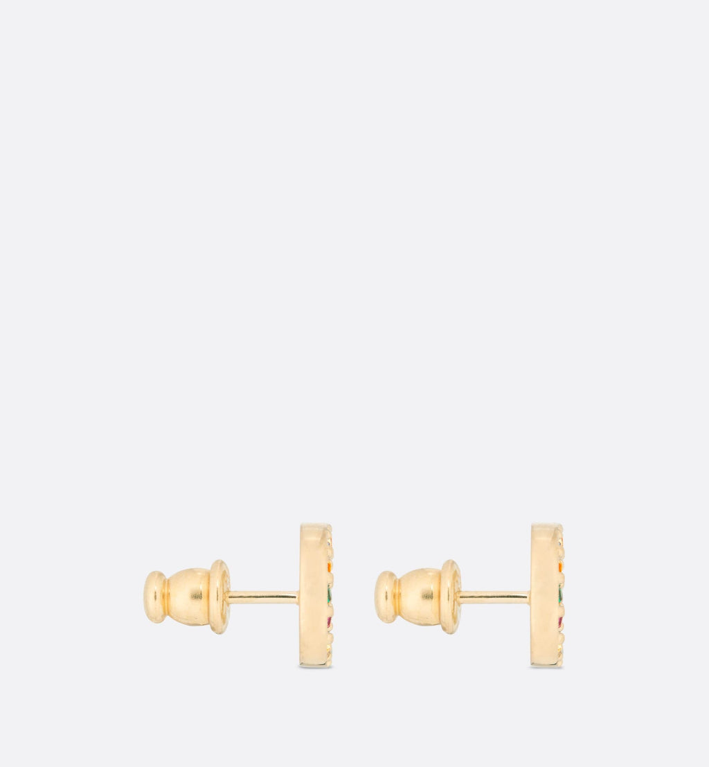 Dior Petit Stud 18K Gold Earrings product image 4, provided for visual reference and product detail review
