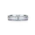 Tiffany Narrow Pave Diamond 18K Gold Ring product image 1, provided for visual reference and product detail review