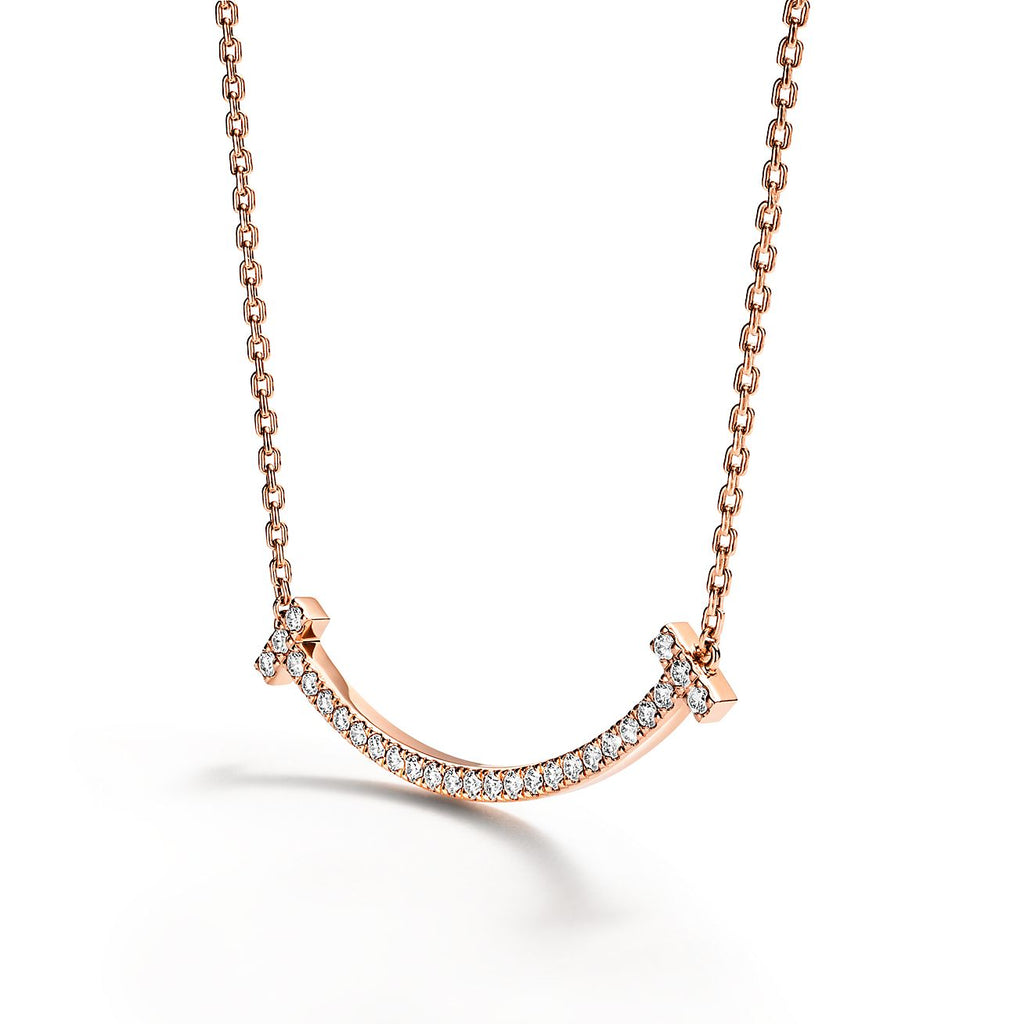 Tiffany Medium Diamond Pendant 18K Gold Necklace product image 3, provided for visual reference and product detail review