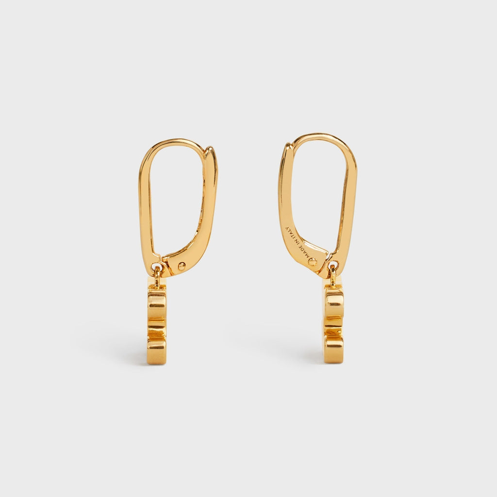 Celine Rhinestone 18K Gold Earrings product image 2, provided for visual reference and product detail review