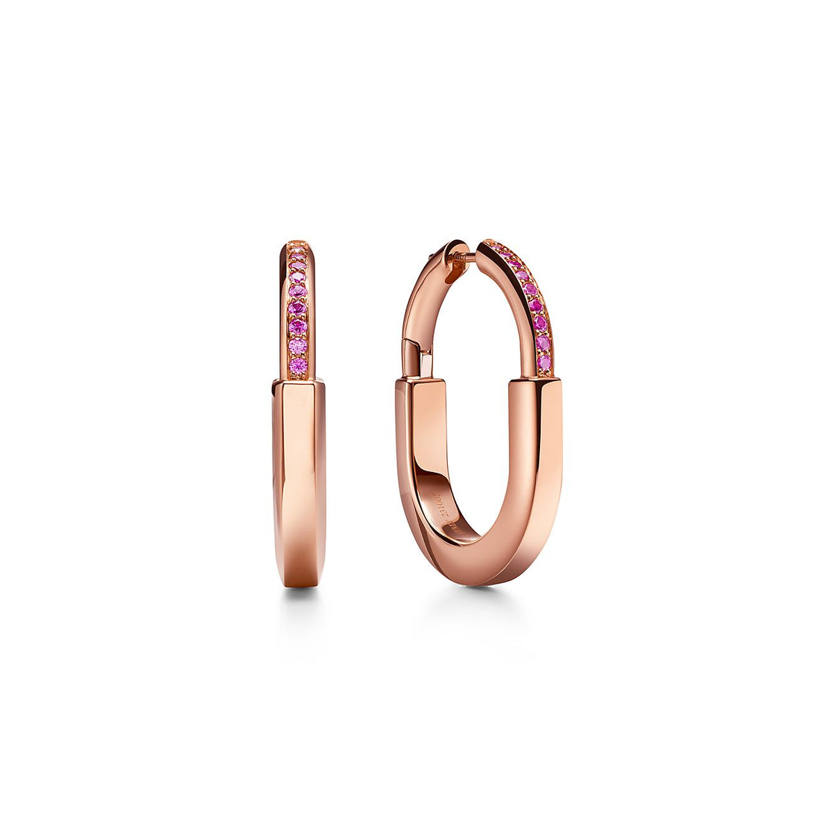Tiffany Lock ROS ̈¦ Edition Medium 18K Gold Earrings product image 1, provided for visual reference and product detail review