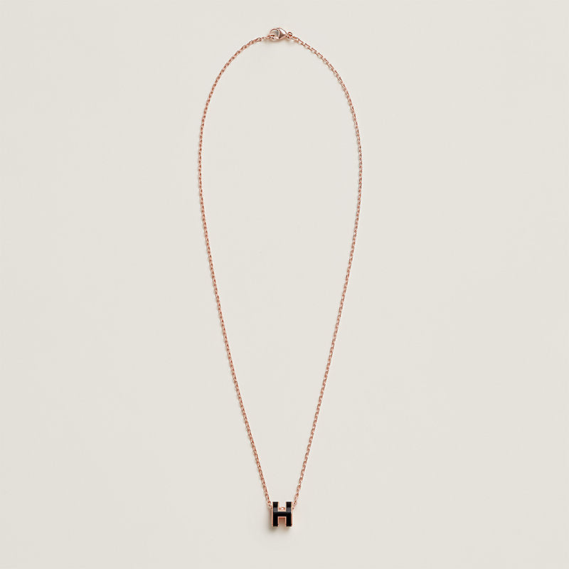 Hermes Mini Pop Black 18K Gold Necklace product image 2, provided for visual reference and product detail review