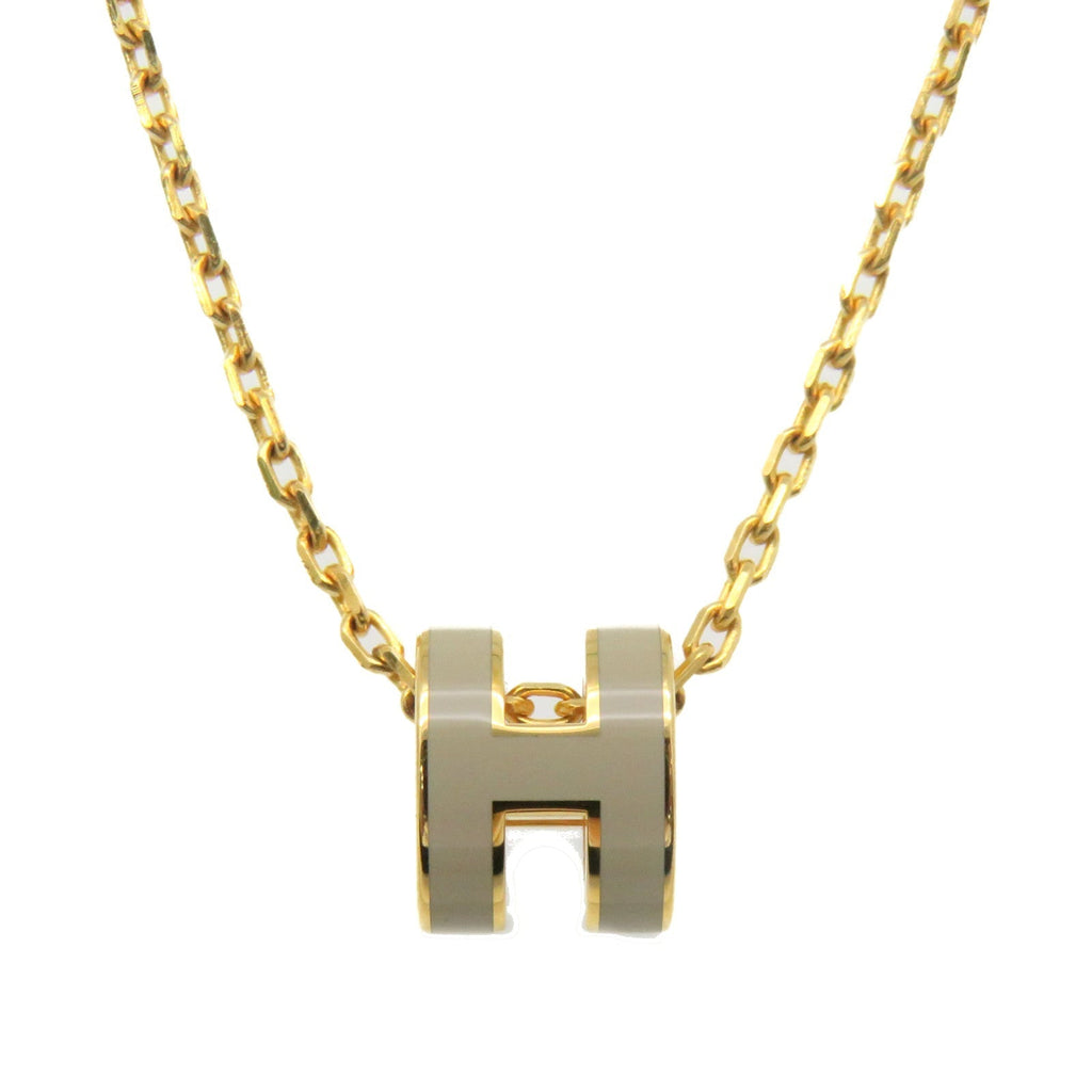 Hermes Mini Pop Grey 18K Gold Necklace product image 1, provided for visual reference and product detail review
